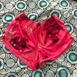 Hot Pink Under Armour shorts